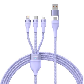 Baseus Flash Series 2 | Kabel USB-C / USB-A - USB-C, Lightning, Micro USB 1.2m 100W	