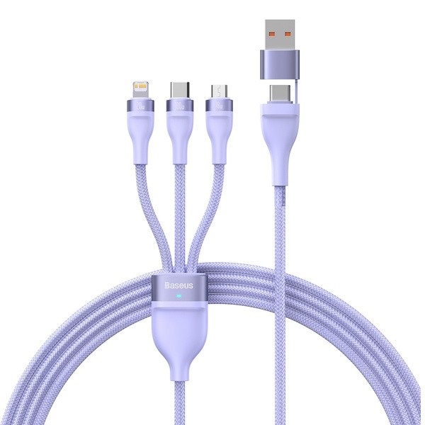 Baseus Flash Series 2 | Kabel USB-C / USB-A - USB-C, Lightning, Micro USB 1.2m 100W	