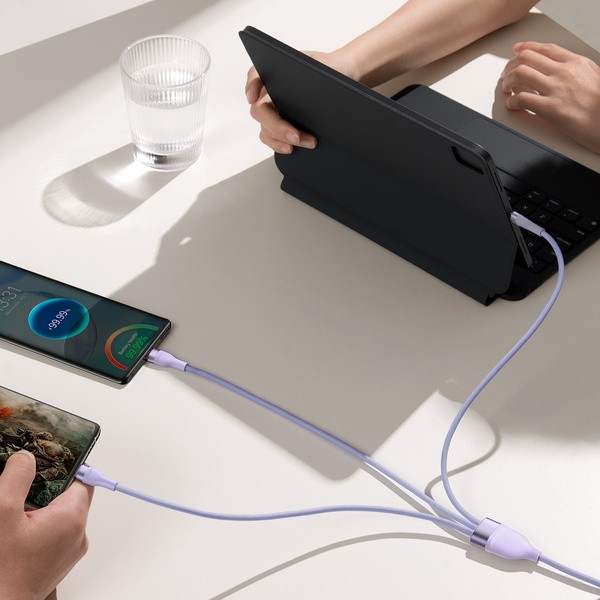 Baseus Flash Series 2 | Kabel USB-C / USB-A - USB-C, Lightning, Micro USB 1.2m 100W	