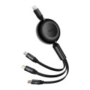 Baseus Bright Mirror 2 | Kabel z regulacją długości USB-C - Micro, USB-C, Lightning do iPhone 100W PD QC