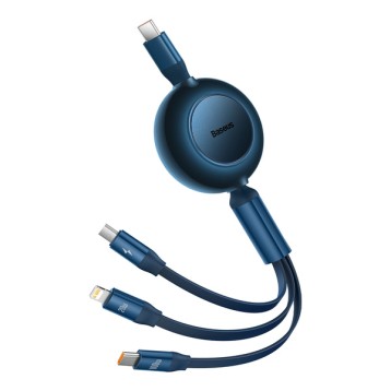 Baseus Bright Mirror 2 | Kabel z regulacją długości USB-C - Micro, USB-C, Lightning do iPhone 100W PD QC