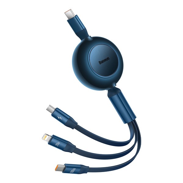 Baseus Bright Mirror 2 | Kabel z regulacją długości USB-C - Micro, USB-C, Lightning do iPhone 100W PD QC