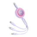 Baseus Bright Mirror 2 | Kabel z regulacją długości USB-C - Micro, USB-C, Lightning do iPhone 100W PD QC