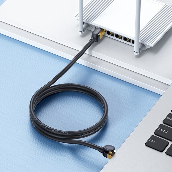Baseus high Speed Seven | Kabel przewód sieciowy Ethernet LAN Cat7 10GB 600Mhz 50cm
