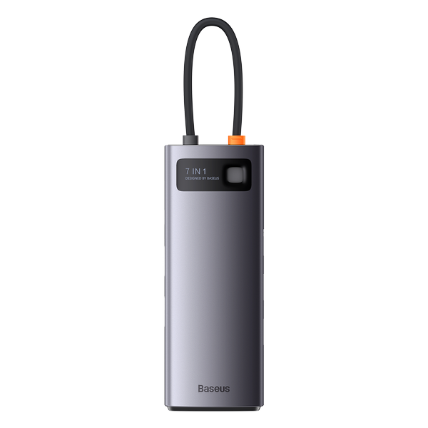 Baseus Metal Gleam 7w1 | Adapter HUB USB-C - 2x HDMI, 3x USB3.0, RJ45 100W