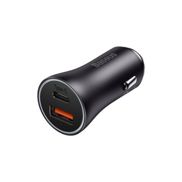 Baseus Golden Contactor Max | Ładowarka samochodowa USB USB-C QC 3.0 Samsung AFC 60W