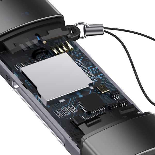 Baseus Lite Series | Adapter czytnik kart pamięci MicroSD SD TF 2TB USB3.0 USB C