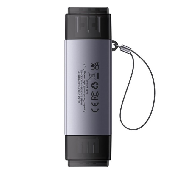 Baseus Lite Series | Adapter czytnik kart pamięci MicroSD SD TF 2TB USB3.0 USB C