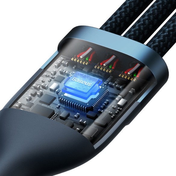 Baseus Flash Series 2 | Kabel 3w1 USB - Lightning, Micro, USB-C 66W 1.2m