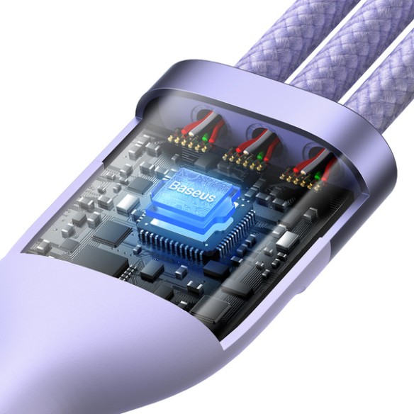 Baseus Flash Series 2 | Kabel 3w1 USB - Lightning, Micro, USB-C 66W 1.2m