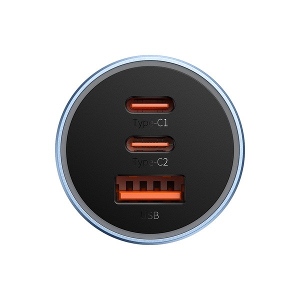 Baseus Golden Contactor Pro | Ładowarka samochodowa 2x USB-C + USB 65W QC 4.0 PD Samsung AFC 