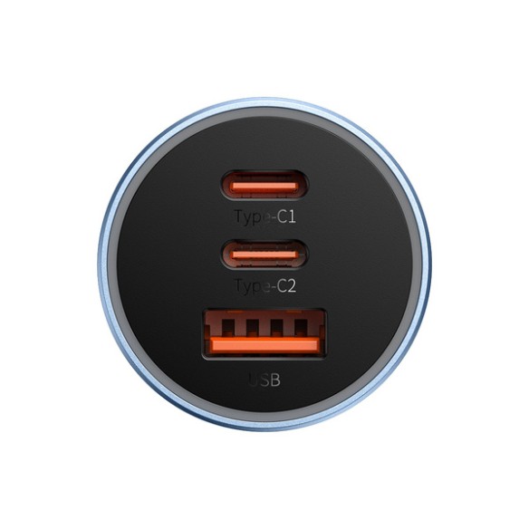 Baseus Golden Contactor Pro | Ładowarka samochodowa 2x USB-C + USB 65W QC 4.0 PD Samsung AFC 
