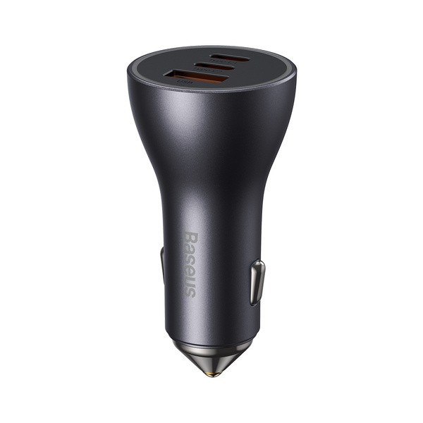 Baseus Golden Contactor Pro | Szybka ładowarka samochodowa z trzema portami, USB-C, USB-A 65