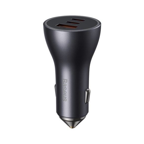 Baseus Golden Contactor Pro | Szybka ładowarka samochodowa z trzema portami, USB-C, USB-A 65