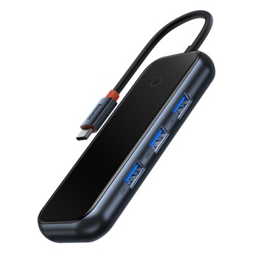 Baseus AcmeJoy 4-Port | HUB adapter rozdzielacz USB-C - USB 3.0 *3 14cm
