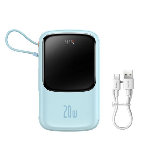 Baseus Qpow Pro | Power Bank 10000mAh PD 20W QC 3.0 z kablem Lightning (do iPhone)
