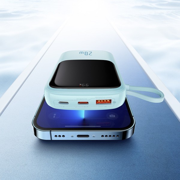 Baseus Qpow Pro | Power Bank 10000mAh PD 20W QC 3.0 z kablem Lightning (do iPhone)