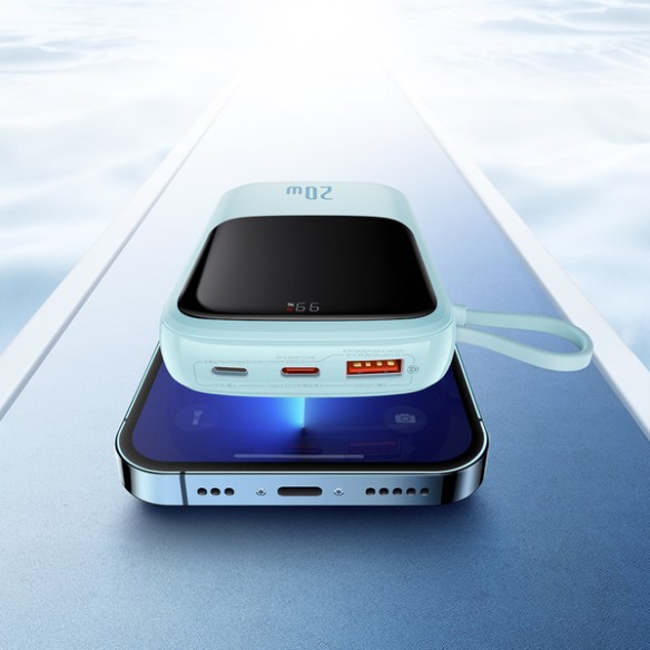 Baseus Qpow Pro | Power Bank 10000mAh PD 20W QC 3.0 z kablem Lightning (do iPhone)