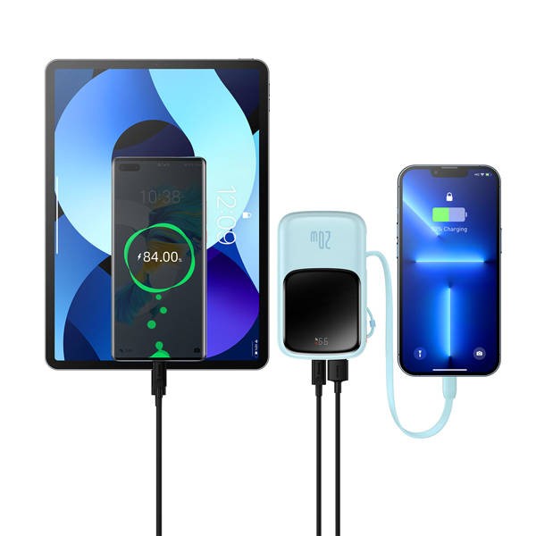 Baseus Qpow Pro | Power Bank 10000mAh PD 20W QC 3.0 z kablem Lightning (do iPhone)