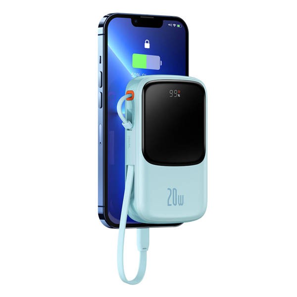 Baseus Qpow Pro | Power Bank 10000mAh PD 20W QC 3.0 z kablem Lightning (do iPhone)