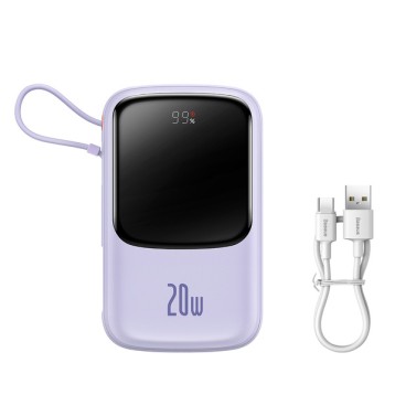 Baseus Qpow Pro | Power Bank 10000mAh PD 20W QC 3.0 z kablem Lightning (do iPhone)