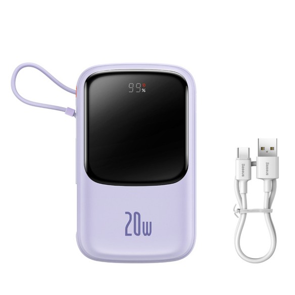 Baseus Qpow Pro | Power Bank 10000mAh PD 20W QC 3.0 z kablem Lightning (do iPhone)