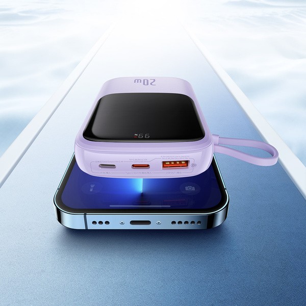 Baseus Qpow Pro | Power Bank 10000mAh PD 20W QC 3.0 z kablem Lightning (do iPhone)