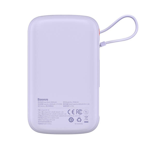 Baseus Qpow Pro | Power Bank 10000mAh PD 20W QC 3.0 z kablem Lightning (do iPhone)