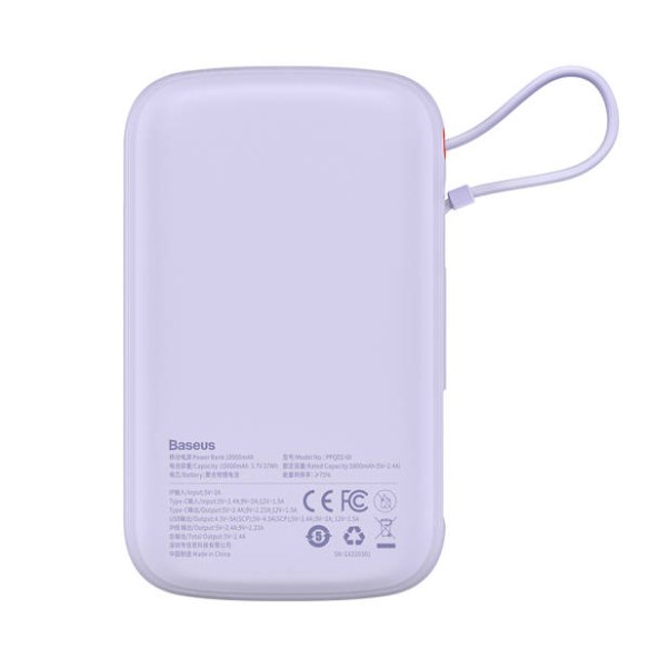 Baseus Qpow Pro | Power Bank 10000mAh PD 20W QC 3.0 z kablem Lightning (do iPhone)