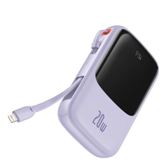 Baseus Qpow Pro | Power Bank 10000mAh PD 20W QC 3.0 z kablem Lightning (do iPhone)