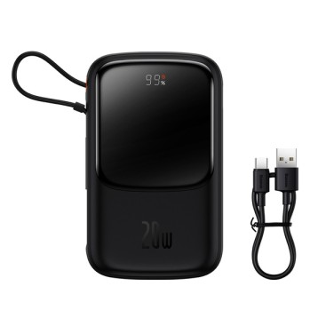 Baseus Qpow Pro | Power Bank 10000mAh PD 20W QC 3.0 z kablem Lightning (do iPhone) Overseas Edition