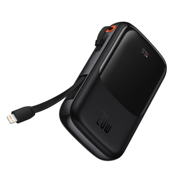 Baseus Qpow Pro | Power Bank 10000mAh PD 20W QC 3.0 z kablem Lightning (do iPhone) Overseas Edition