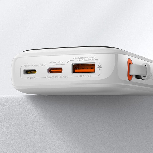 Baseus Qpow Pro | Power Bank 10000mAh PD 20W QC 3.0 z kablem Lightning (do iPhone) Overseas Edition