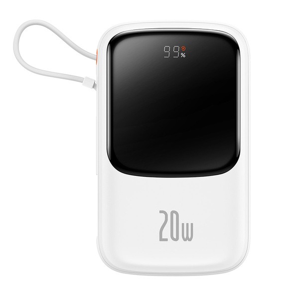 Baseus Qpow Pro | Power Bank 10000mAh PD 20W QC 3.0 z kablem Lightning (do iPhone) Overseas Edition
