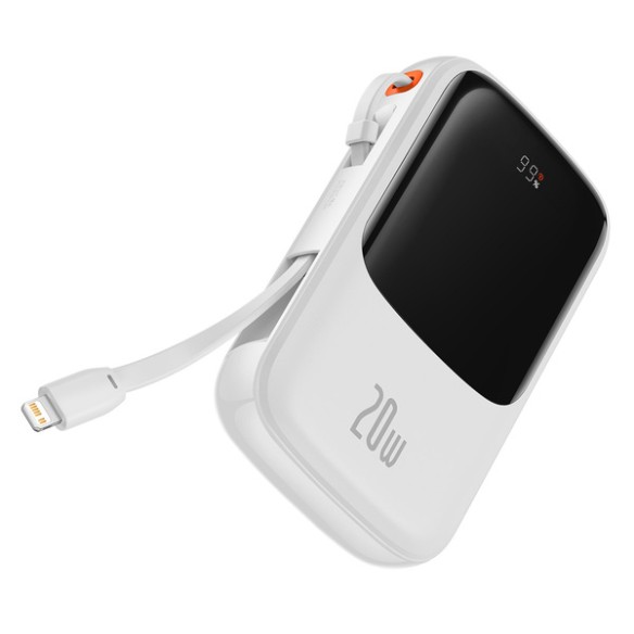 Baseus Qpow Pro | Power Bank 10000mAh PD 20W QC 3.0 z kablem Lightning (do iPhone) Overseas Edition