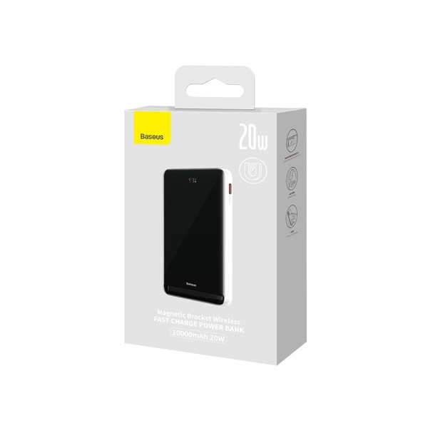 Baseus Magnetic Bracket 20W | Power Bank 10000mAh 20W z ładowaniem bezprzewodowym + MagSafe Overseas Edition
