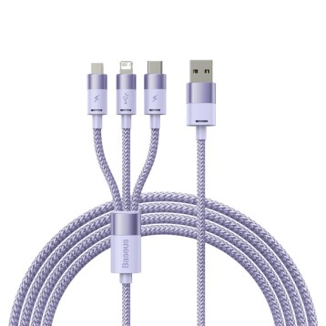 Baseus StarSpeed 1-for-3 | Kabel 3w1 USB - Micro Lightning USB-C 1.2m 3.5A