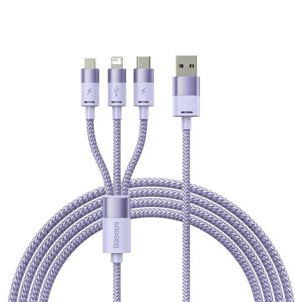 Baseus StarSpeed 1-for-3 | Kabel 3w1 USB - Micro Lightning USB-C 1.2m 3.5A
