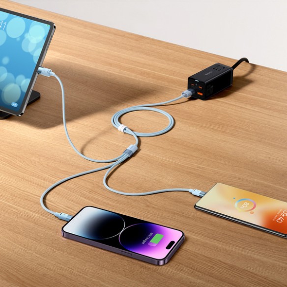 Baseus StarSpeed 1-for-3 | Kabel 3w1 USB - Micro Lightning USB-C 1.2m 3.5A
