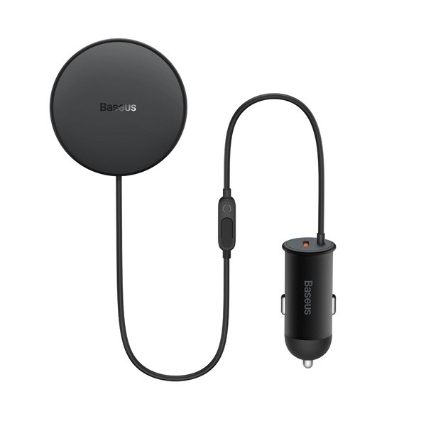 Baseus CW01 3w1 | Uchwyt samochodowy z ładowaniem indukcyjnym MagSafe do iPhone 15W + ładowarka samochodowa Type-C 25W