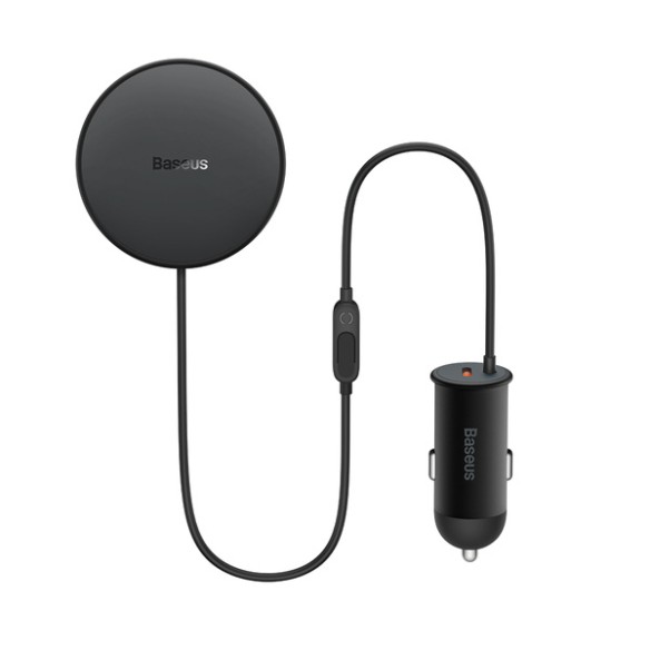 Baseus CW01 3w1 | Uchwyt samochodowy z ładowaniem indukcyjnym MagSafe do iPhone 15W + ładowarka samochodowa Type-C 25W
