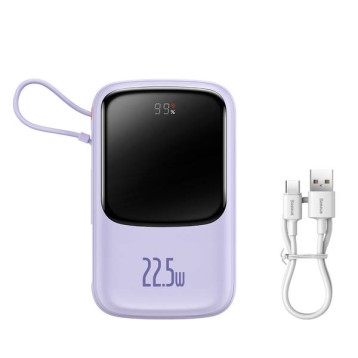 Baseus Qpow Pro | Power Bank 10000mAh PD 22.5W QC3.0 z kablem USB-C