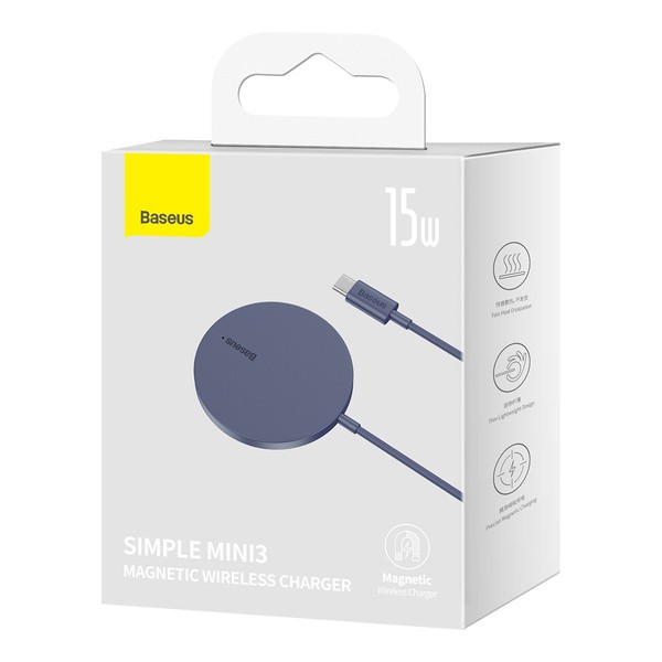 Baseus Simple Mini3 | Ładowarka indukcyjna bezprzewodowa do iPhone MagSafe 15W