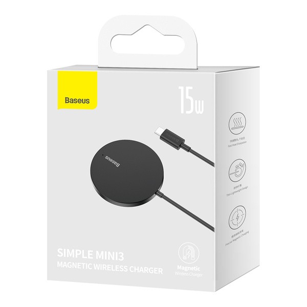 Baseus Simple Mini3 | Ładowarka indukcyjna bezprzewodowa do iPhone MagSafe 15W