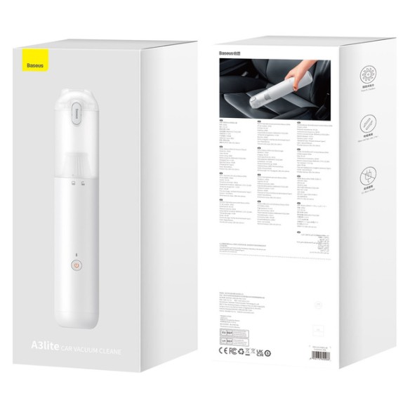 Baseus A3 Lite | Odkurzacz samochodowy bezprzewodowy Pompka 100W 12000Pa