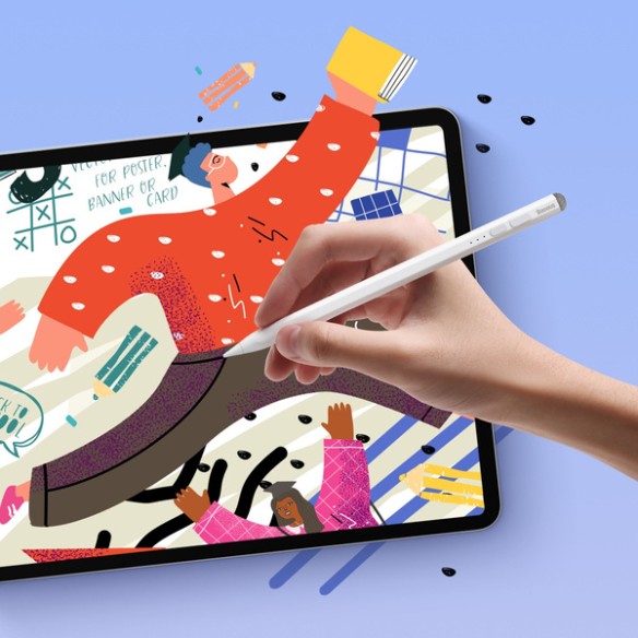 Baseus Smooth Writing 2 | Rysik pojemnościowy aktywny / pasywny Stylus Pen do Apple iPad z wskaźnikami ładowania LED