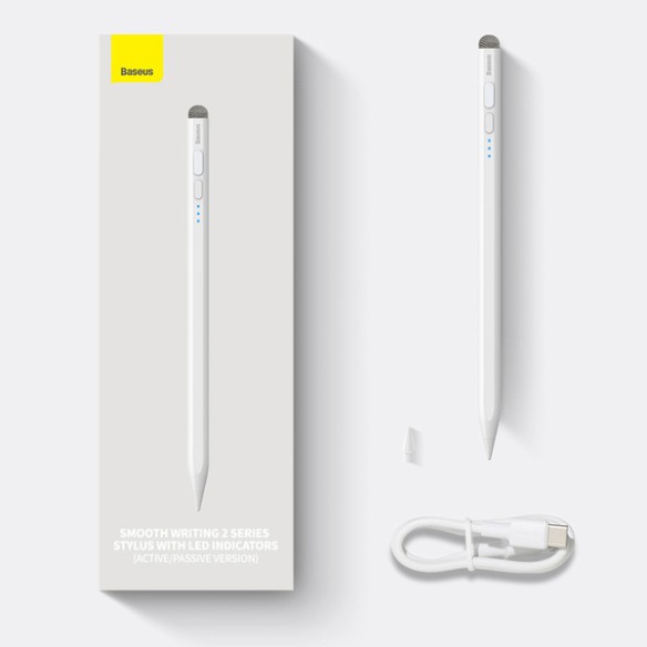 Baseus Smooth Writing 2 | Rysik pojemnościowy aktywny / pasywny Stylus Pen do Apple iPad z wskaźnikami ładowania LED