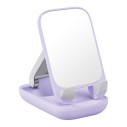 Baseus Seashell | Uchwyt biurowy podstawka stojak składany przenośny z lusterkiem do telefonów do 7"