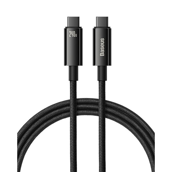 Baseus Tungsten Gold | Kabel Type-C USB-C 240W Power Delivery Samsung AFC Huawei SCP Quick Charge 1m