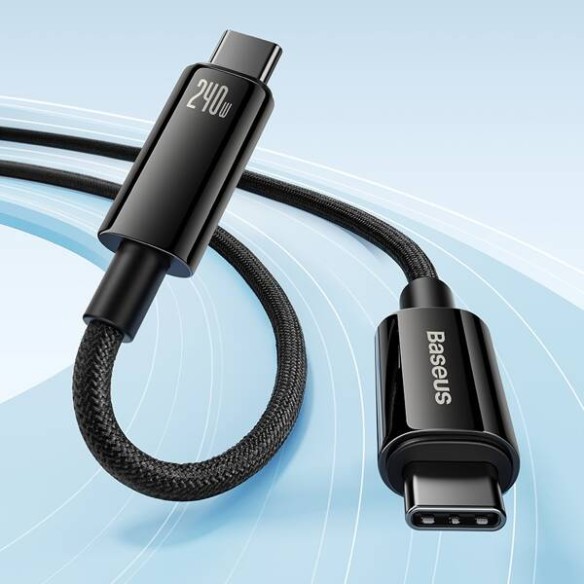 Baseus Tungsten Gold | Kabel Type-C USB-C 240W Power Delivery Samsung AFC Huawei SCP Quick Charge 1m